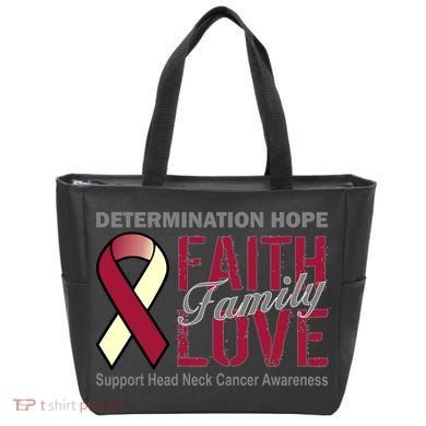 Head Neck Cancer Awareness Tote Bag