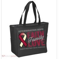 Head Neck Cancer Awareness Tote Bag thumb 2