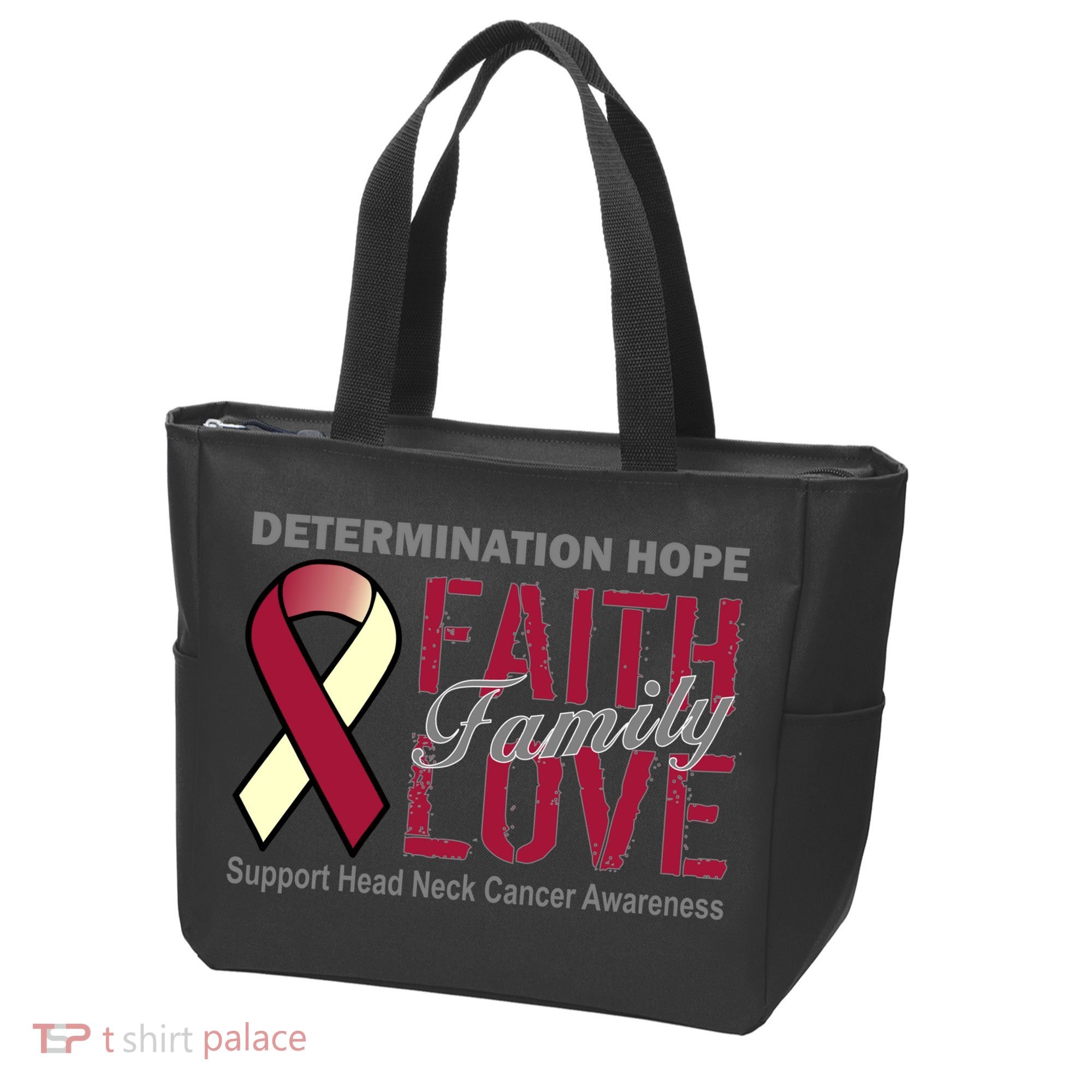 Head Neck Cancer Awareness Tote Bag