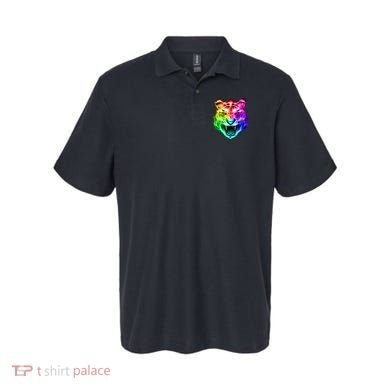 Head of Tiger Blazing in Spectrum Fire Polo