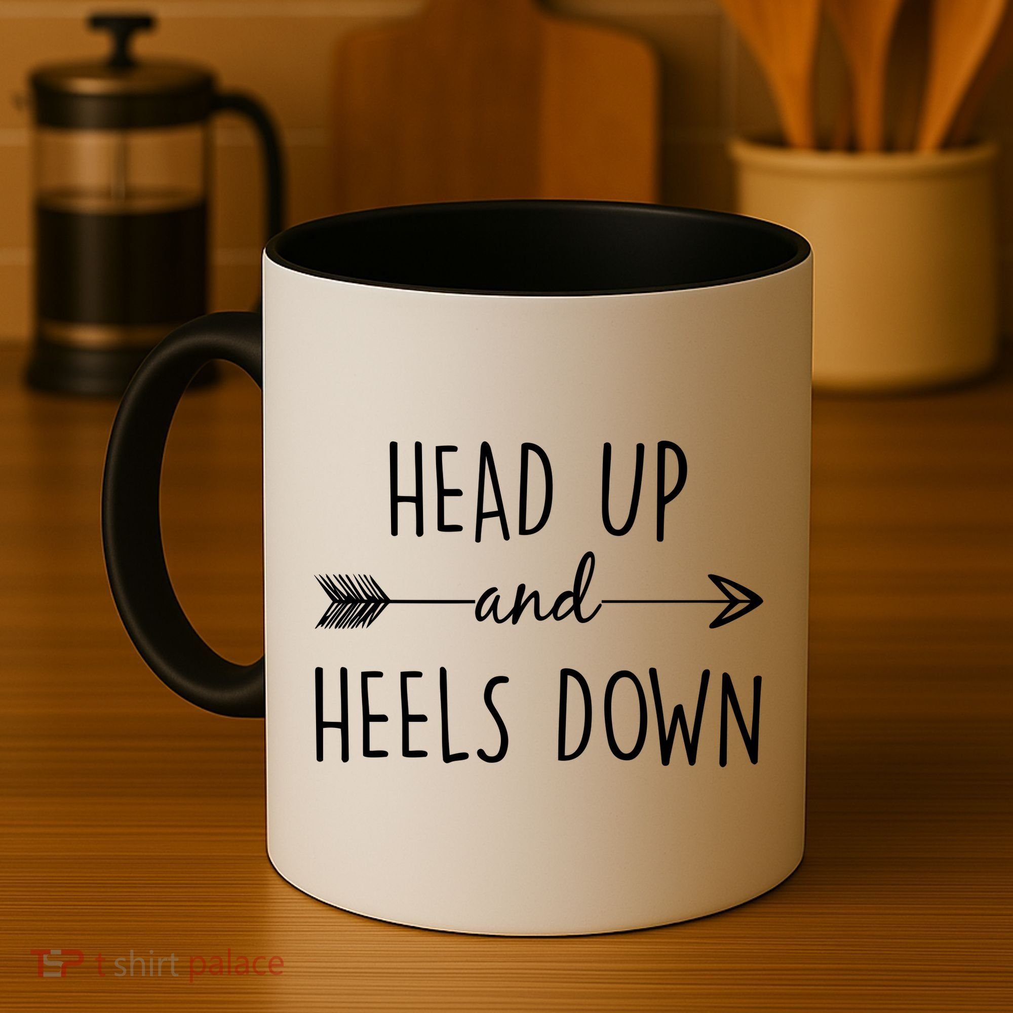 Head Up And Heels Down Coffee Mug