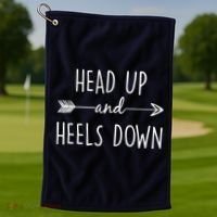 Head Up And Heels Down Golf Towel thumb 1