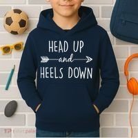 Head Up And Heels Down Kids Hoodie thumb 2