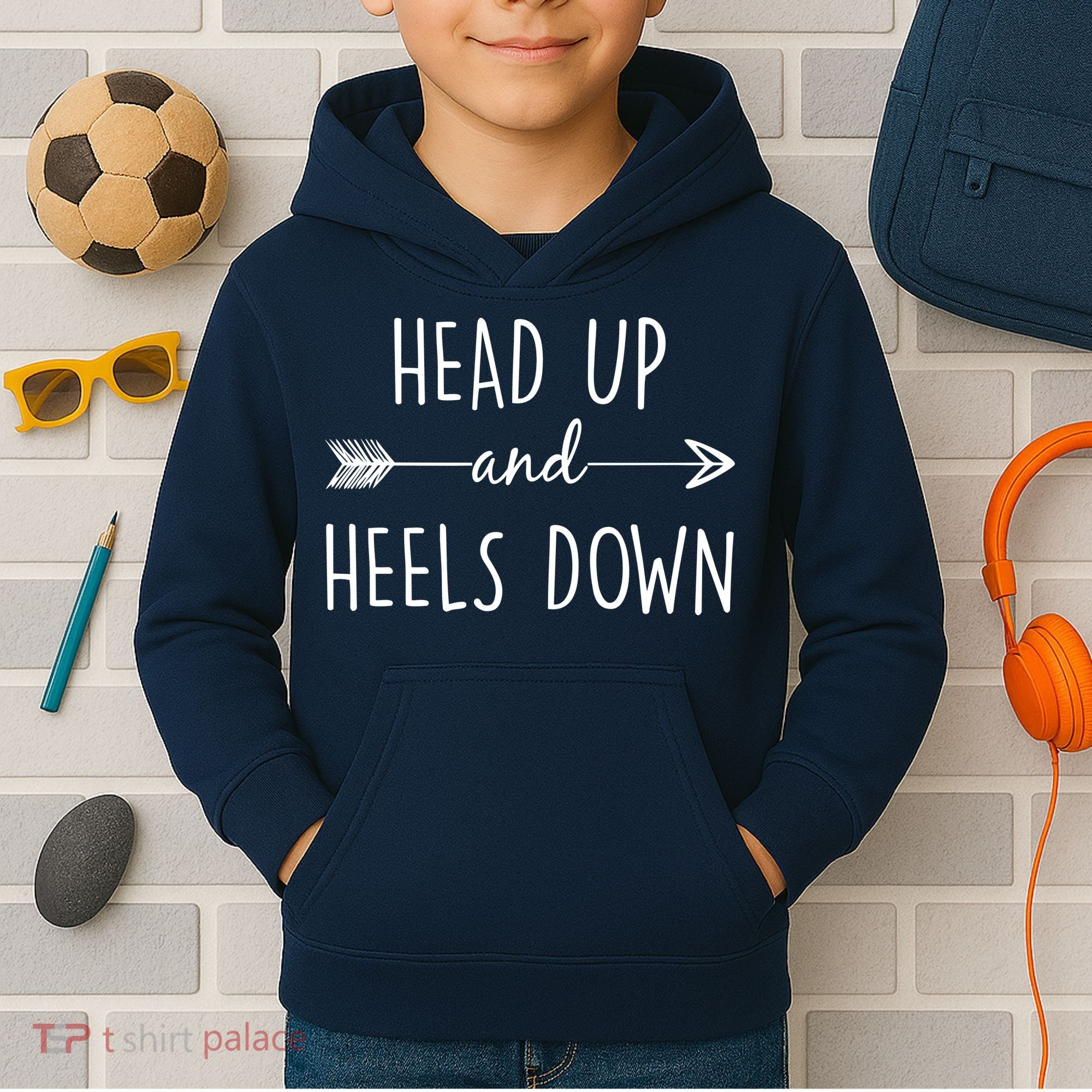 Head Up And Heels Down Kids Hoodie