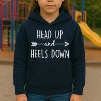 Head Up And Heels Down Kids Hoodie thumb 3