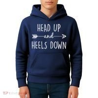Head Up And Heels Down Kids Hoodie thumb 4