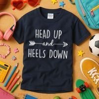 Head Up And Heels Down Kids T-Shirt thumb 3