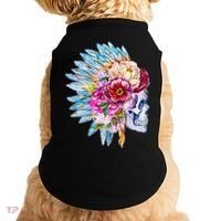 Headdress Floral Skull Doggie Tank thumb 0