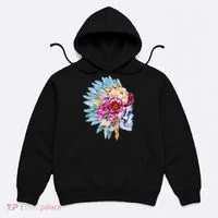 Headdress Floral Skull Hoodie thumb 0