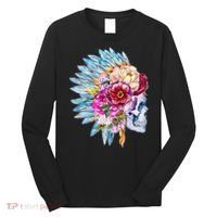 Headdress Floral Skull Long Sleeve Shirt thumb 0
