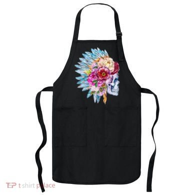 Headdress Floral Skull Apron