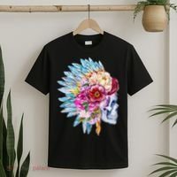 Headdress Floral Skull T-Shirt thumb 2