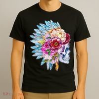 Headdress Floral Skull T-Shirt thumb 3