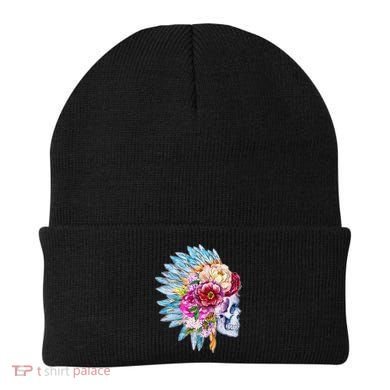 Headdress Floral Skull Beanie