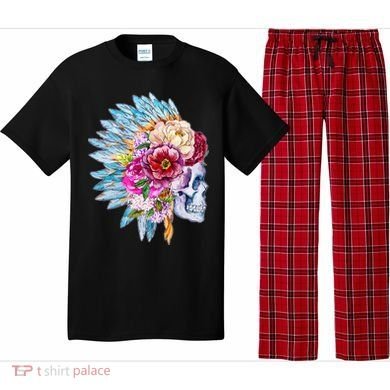 Headdress Floral Skull Pajama Set