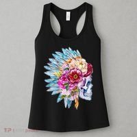 Headdress Floral Skull Women's Tank Top thumb 3