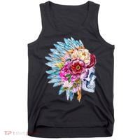 Headdress Floral Skull Tank Top thumb 0