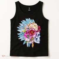Headdress Floral Skull Tank Top thumb 2