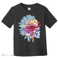 Headdress Floral Skull Toddler T-Shirt thumb 0