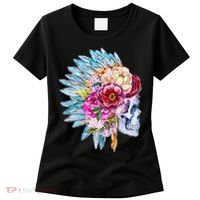 Headdress Floral Skull Women's T-Shirt thumb 0