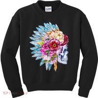 Headdress Floral Skull Kids Sweatshirt thumb 0