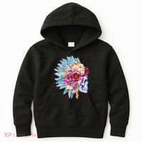 Headdress Floral Skull Kids Hoodie thumb 0