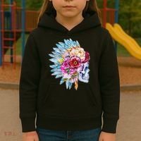 Headdress Floral Skull Kids Hoodie thumb 3