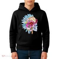 Headdress Floral Skull Kids Hoodie thumb 4