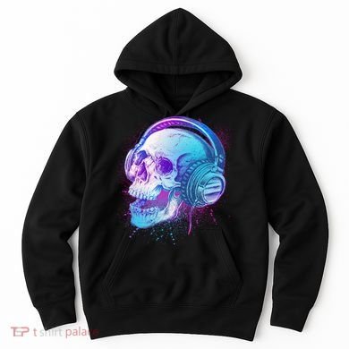 Headphones Music Lover Skull Hoodie