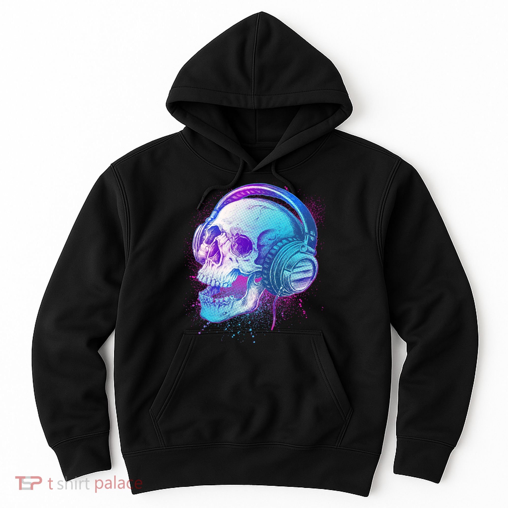 Headphones Music Lover Skull Hoodie