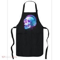 Headphones Music Lover Skull Apron thumb 0