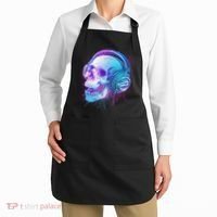 Headphones Music Lover Skull Apron thumb 2