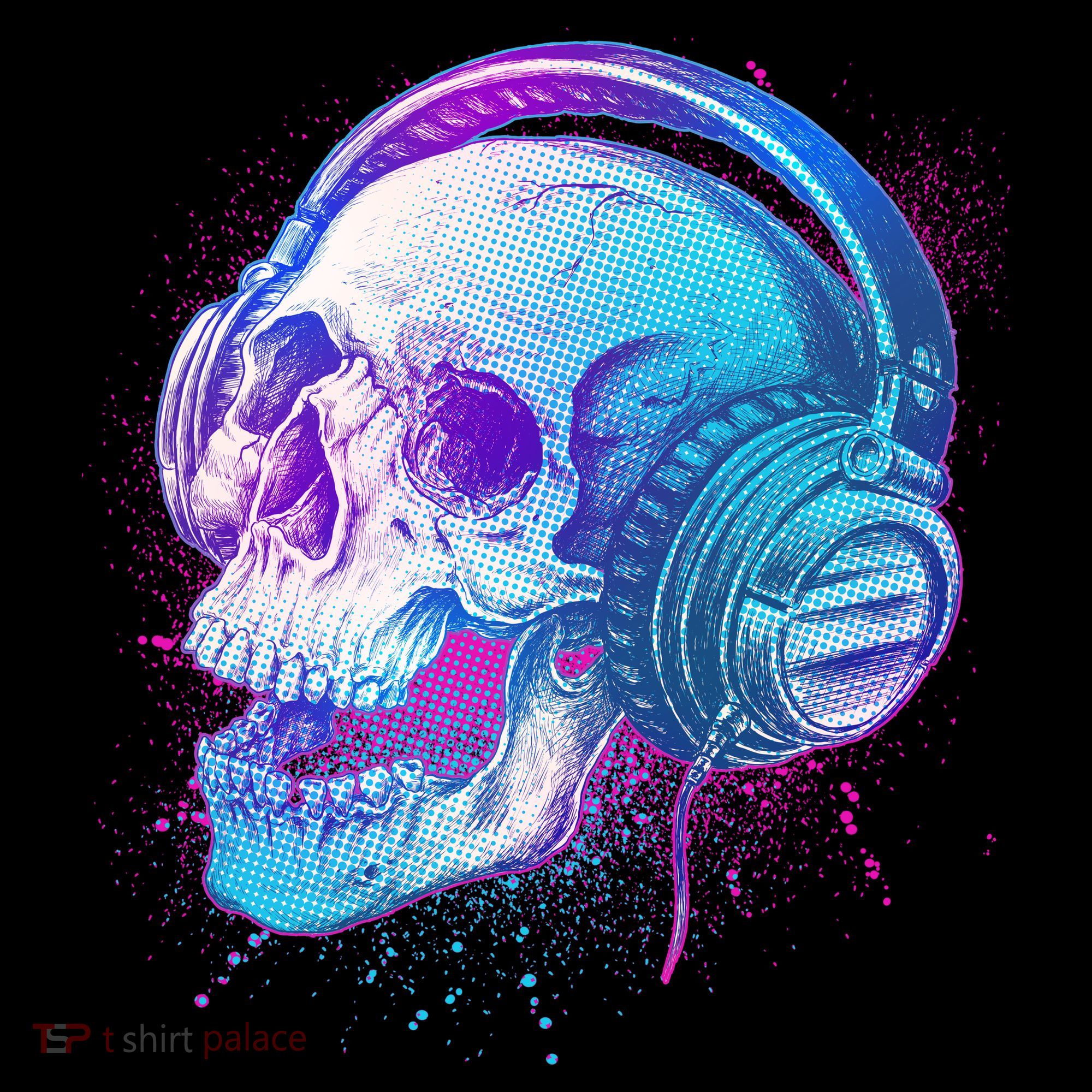 Headphones Music Lover Skull Apron
