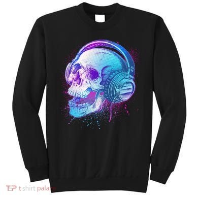 Headphones Music Lover Skull Sweatshirt