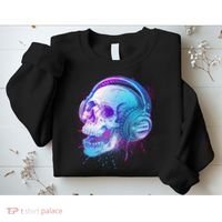 Headphones Music Lover Skull Sweatshirt thumb 2