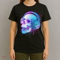 Headphones Music Lover Skull T-Shirt thumb 4