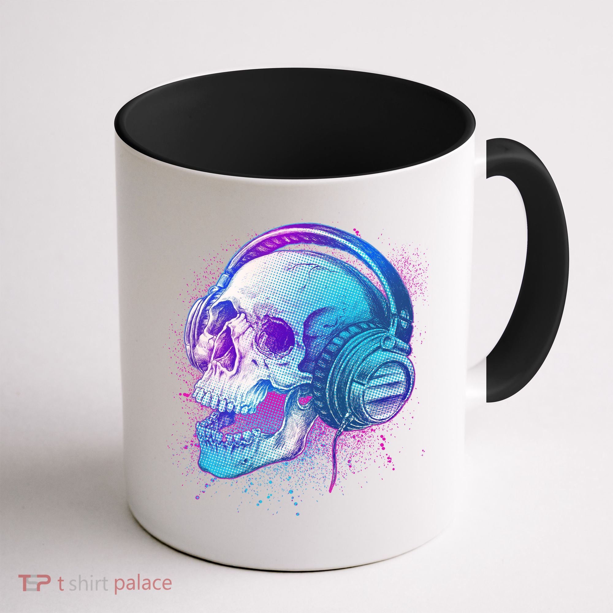 Headphones Music Lover Skull Coffee Mug