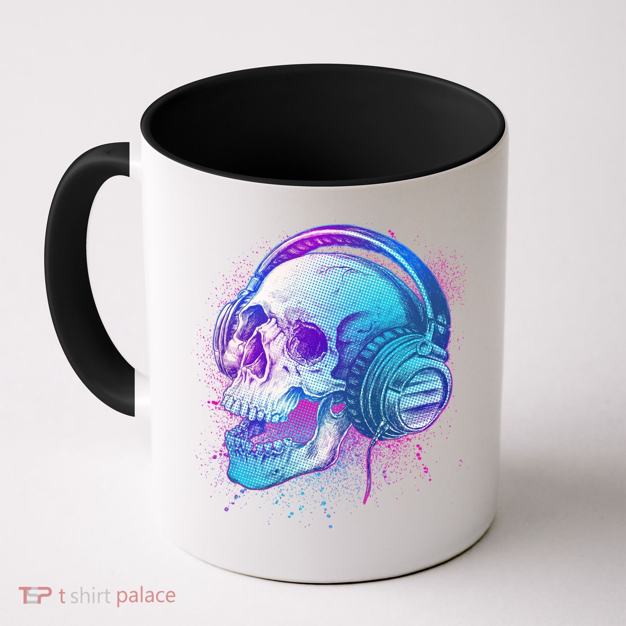 Headphones Music Lover Skull Coffee Mug