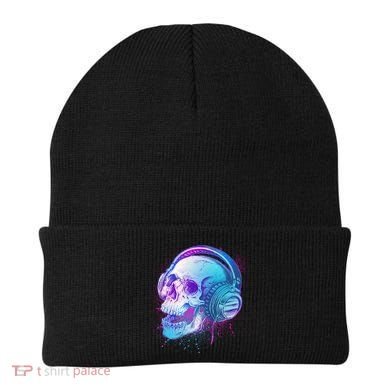 Headphones Music Lover Skull Beanie