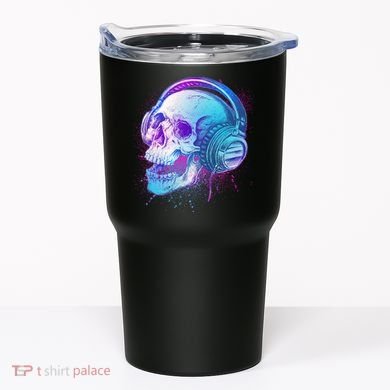 Headphones Music Lover Skull Tumbler