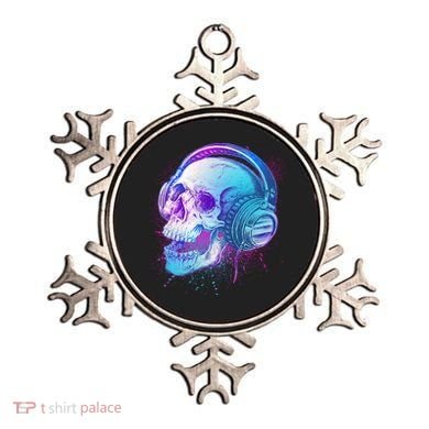 Headphones Music Lover Skull Ornament