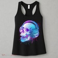 Headphones Music Lover Skull Women's Tank Top thumb 3
