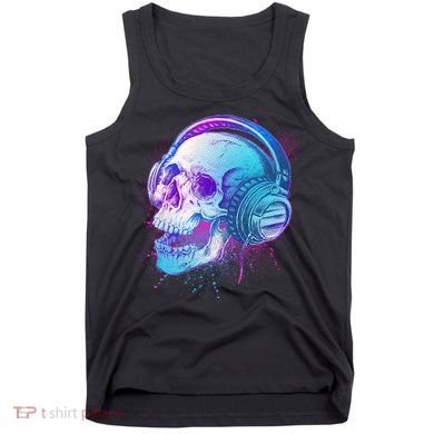 Headphones Music Lover Skull Tank Top