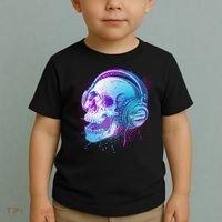Headphones Music Lover Skull Toddler T-Shirt thumb 2