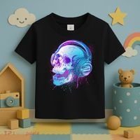 Headphones Music Lover Skull Toddler T-Shirt thumb 3
