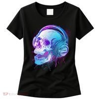 Headphones Music Lover Skull Women's T-Shirt thumb 0