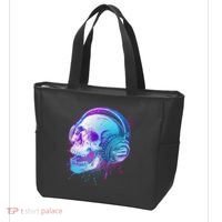Headphones Music Lover Skull Tote Bag thumb 3