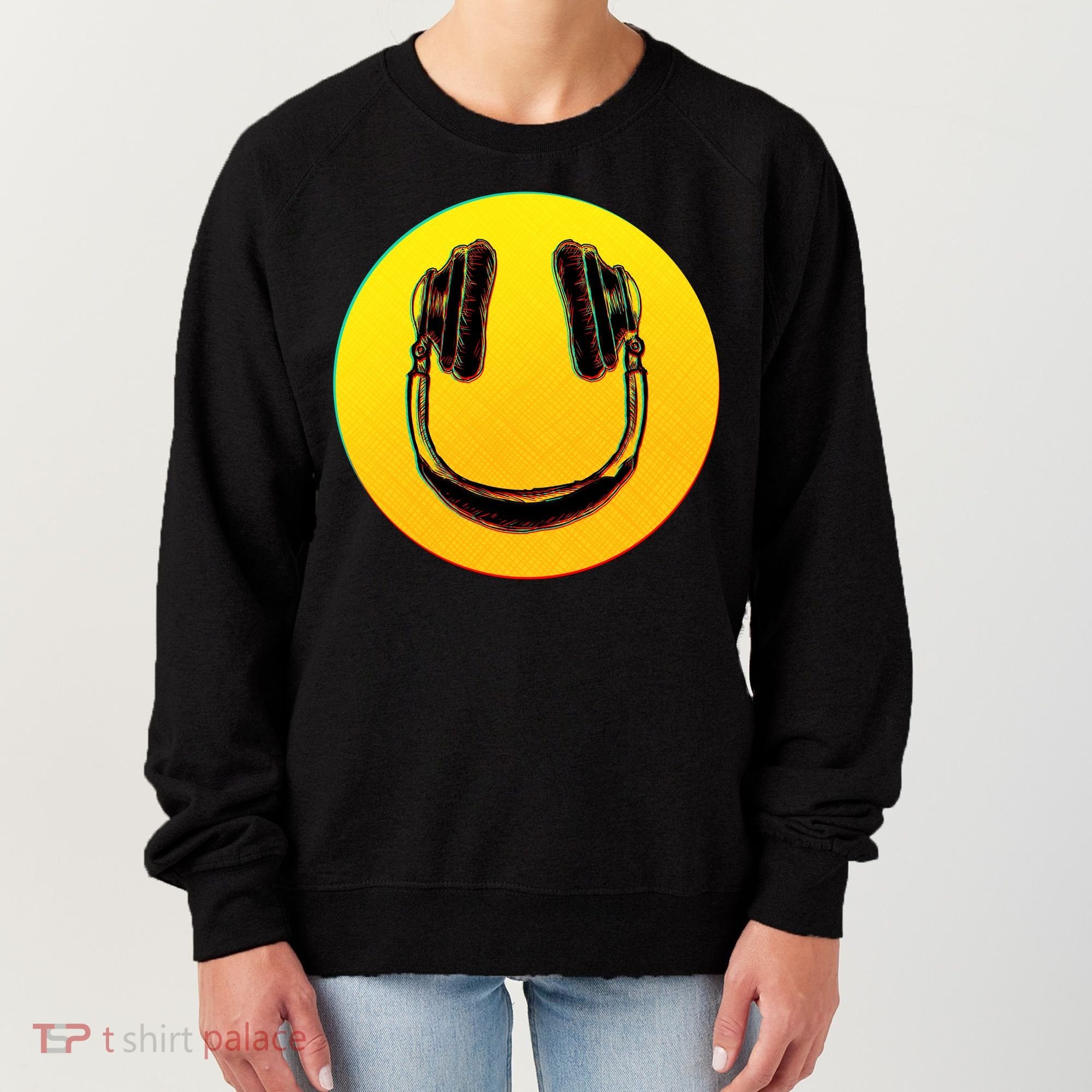 Headphones Smiley Women's Sweatshirt