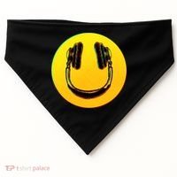 Headphones Smiley USA-Made Doggie Bandana thumb 0