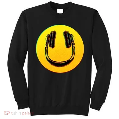 Headphones Smiley Sweatshirt